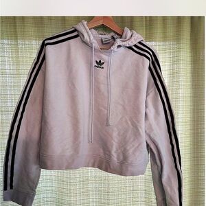 Adidas Classic White Hoodie with Black Accents